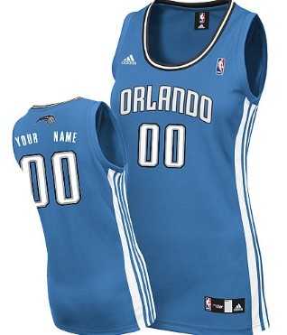 Women%27s Customized Orlando Magic Blue Jersey